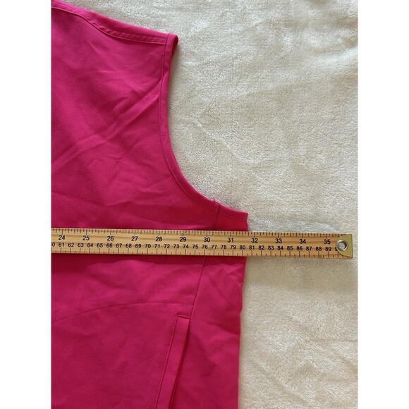 Figs Womens Scrub Top 4XL Plus Oversized Mandarin Collar Pink Fuschia Rafaela - Picture 9 of 12